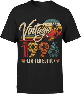 Vintage 1996 limited edition rocznik  legendarny styl Męska koszulka