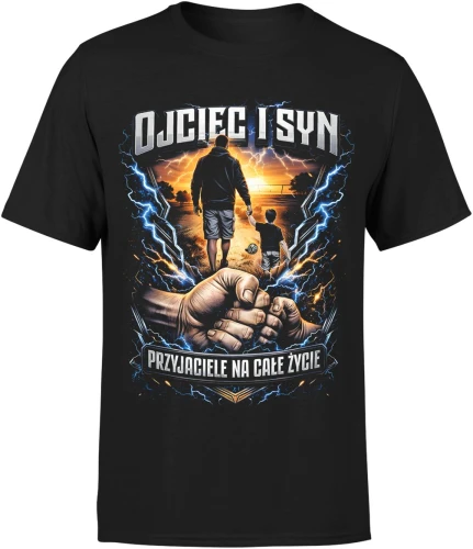 Ojciec syn przyjaciele forever rodzina  Męska koszulka 