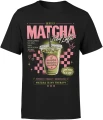 Matcha Latte Iced Herbata Zielona Napój Cafe Męska koszulka 