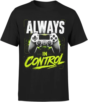 Always In Control Gracz Gaming Pad Konsola Męska koszulka