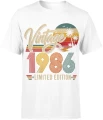 Vintage 1986 limited edition rocznik  legendarny styl Męska koszulka 