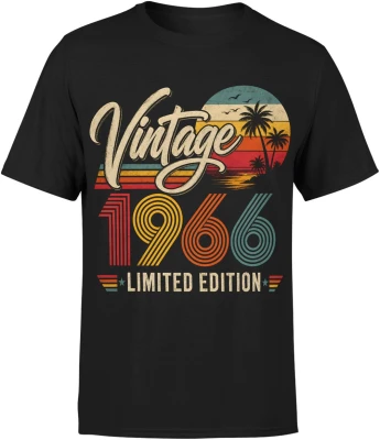 Vintage 1966 limited edition rocznik legendarny styl Męska koszulka