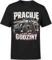Pracuje Na Hektary A Nie Na Godziny Rolnik Traktor Męska koszulka 