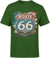 Route 66 Amerykańska Szosa Road Trip Męska koszulka 