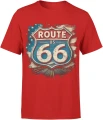 Route 66 Amerykańska Szosa Road Trip Męska koszulka 