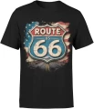 Route 66 Amerykańska Szosa Road Trip Męska koszulka 