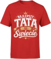 Najlepszy tata na świecie numer jeden złota korona Męska koszulka 