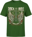 Rock And Roll Gitara Elektryczna Muzyka Rockowa Skrzydła Męska koszulka 