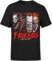 Kultowe postacie horroru friends till the end Męska koszulka 