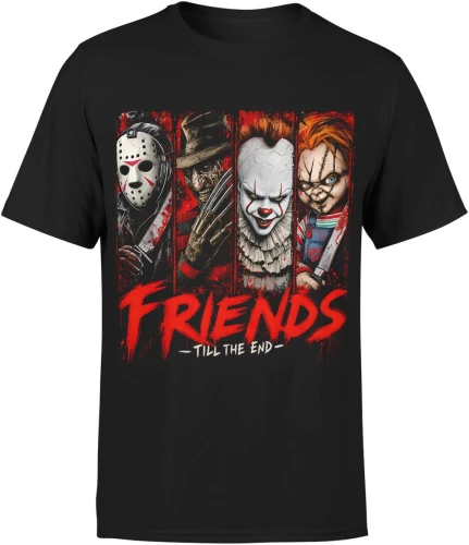 Kultowe postacie horroru friends till the end Męska koszulka 