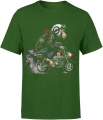 Małpa motocyklista cafe racer speed rider Męska koszulka 