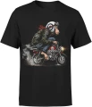 Małpa motocyklista cafe racer speed rider Męska koszulka 