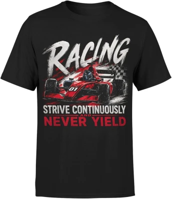 Racing Strive Continuously And Never Yield Męska koszulka