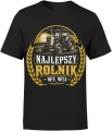 Rolnik traktor wieś gospodarstwo pole farmer Męska koszulka 