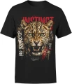Instinct No Regrets leopard drapieżnik Męska koszulka 