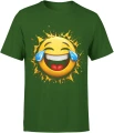Emoji płaczę ze śmiechu emotka Męska koszulka 