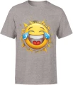 Emoji płaczę ze śmiechu emotka Męska koszulka 