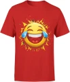 Emoji płaczę ze śmiechu emotka Męska koszulka 