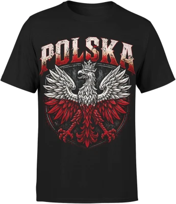 Polska Orzeł Biały Godło Duma Ojczyzna Męska koszulka