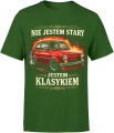 Maluch klasyk auto fiat oldschool Męska koszulka 