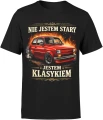 Maluch klasyk auto fiat oldschool Męska koszulka 