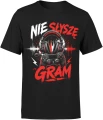 Nie Słyszę Gram gaming pad słuchawki konsola Męska koszulka 
