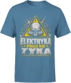 Elektryka prądu nie tyka wysokie napięcie ostrzeżenie Męska koszulka 