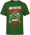 Motocykl dzwoni muszę iść biker speed Męska koszulka 