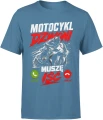 Motocykl dzwoni muszę iść biker speed Męska koszulka 