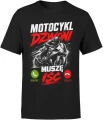 Motocykl dzwoni muszę iść biker speed Męska koszulka 