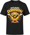 Oficjalnie dorosłość  emoji słońce humor Męska koszulka 