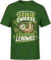 Drzemie we mnie dzikie zwierzę leniwiec zabawny Męska koszulka 