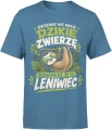 Drzemie we mnie dzikie zwierzę leniwiec zabawny Męska koszulka 