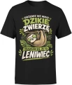 Drzemie we mnie dzikie zwierzę leniwiec zabawny Męska koszulka 