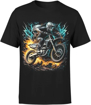 Motocross dirt bike rider extreme enduro Męska koszulka