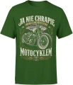 Ja nie chrapię ja śnię że jeżdżę motocyklem chopper Męska koszulka 