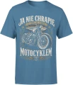Ja nie chrapię ja śnię że jeżdżę motocyklem chopper Męska koszulka 