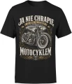 Ja nie chrapię ja śnię że jeżdżę motocyklem chopper Męska koszulka 