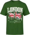 London Big Ben flaga Wielkiej Brytanii UK Męska koszulka 