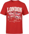 London Big Ben flaga Wielkiej Brytanii UK Męska koszulka 