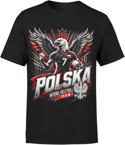 Polska Siatkówka Orzeł Reprezentacja Narodowa Volley Męska koszulka 