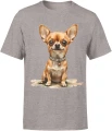 Chihuahua mini dog cute puppy funny Męska koszulka 