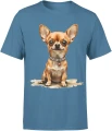 Chihuahua mini dog cute puppy funny Męska koszulka 
