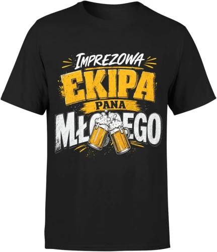 Imprezowa ekipa pana młodego party Męska koszulka 