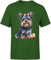 Yorkshire Terrier York Piesek Słodki Pupilek Męska koszulka 