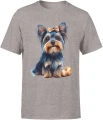 Yorkshire Terrier York Piesek Słodki Pupilek Męska koszulka 