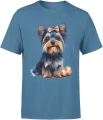 Yorkshire Terrier York Piesek Słodki Pupilek Męska koszulka 