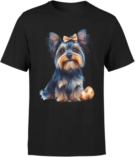 Yorkshire Terrier York Piesek Słodki Pupilek Męska koszulka 