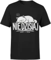 Nie dzisiaj kot śpioch leniwy zwierzak  Męska koszulka 