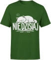 Nie dzisiaj kot śpioch leniwy zwierzak  Męska koszulka 